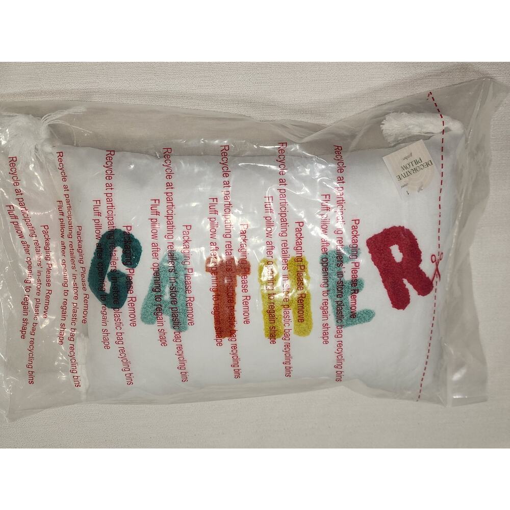 Decorative pillow "Gather''  10'' X 14''